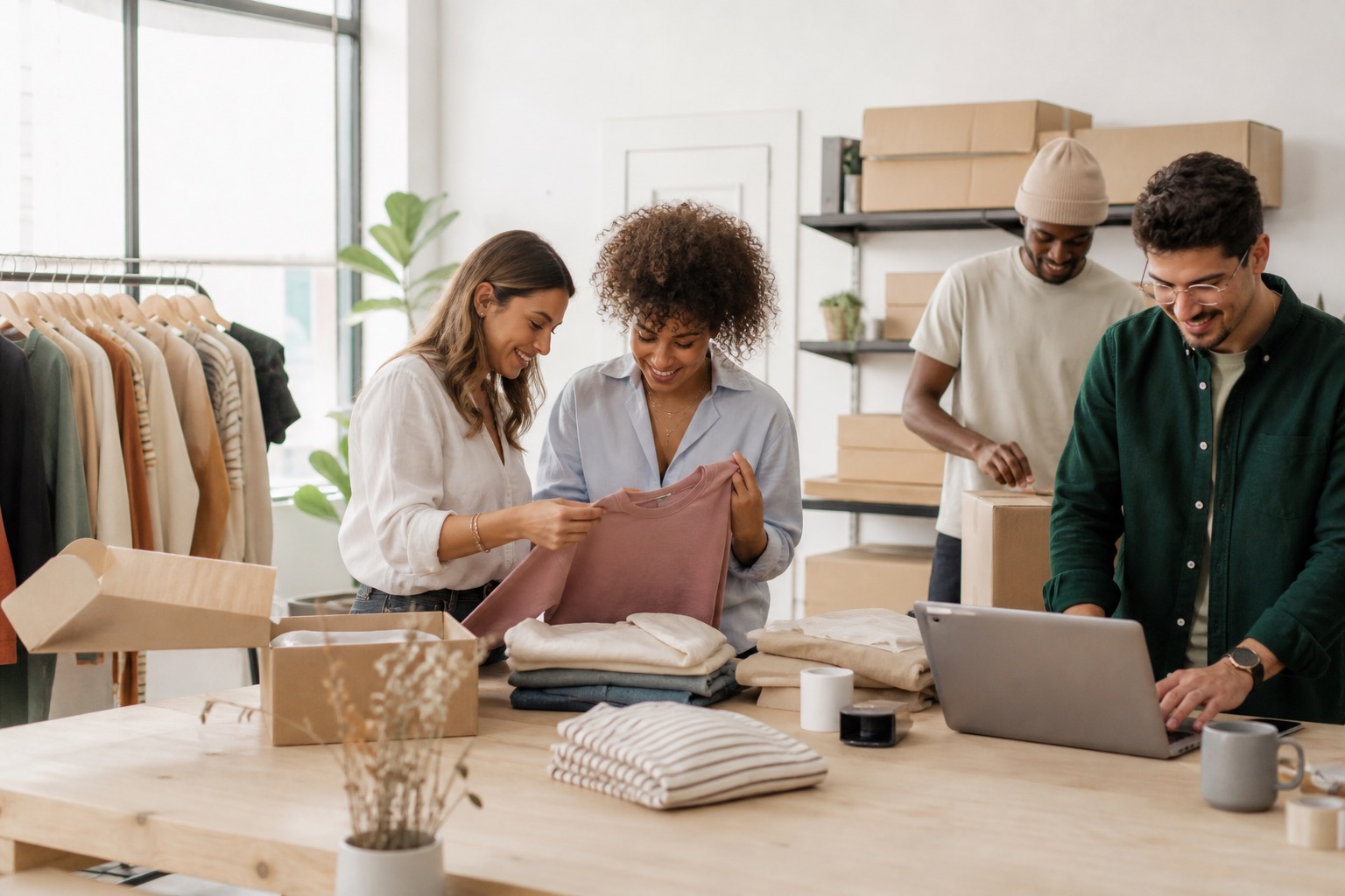 The NovaTrend team preparing orders